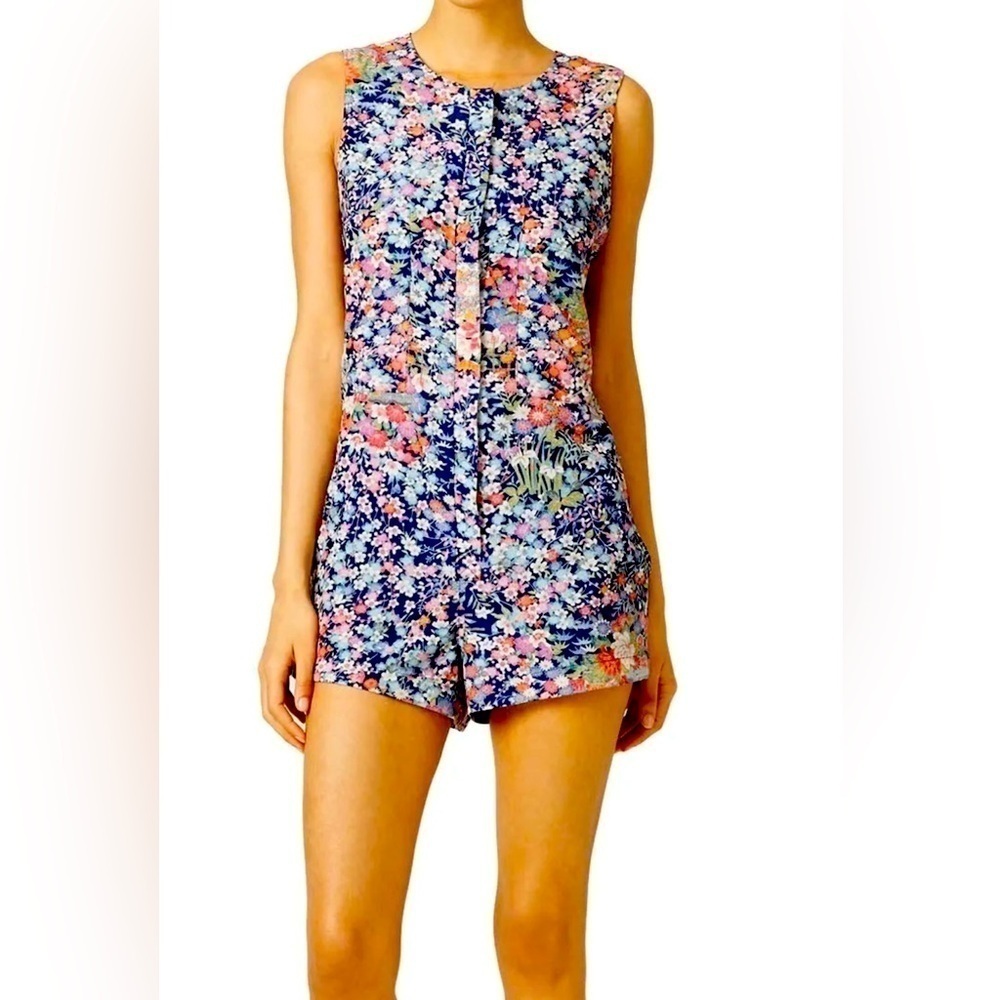 Karen Zambos Ditsy Colton Floral Romper Size Small
